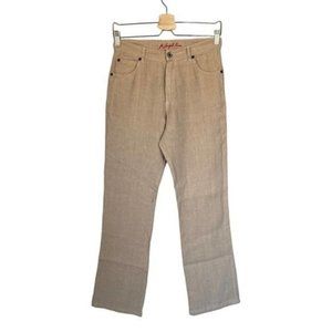 For Joseph Linen Tan 100% Linen Straight Leg Pants Size 26
